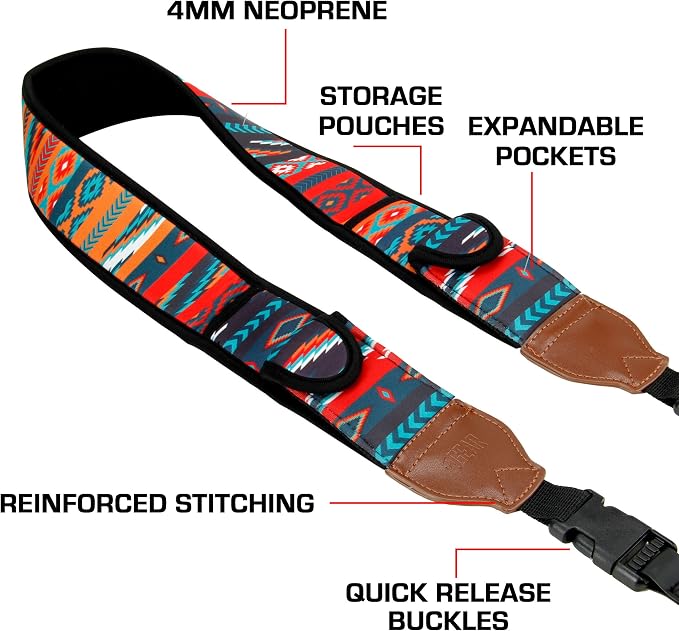 USA Gear TrueSHOT Camera Strap Neoprene Camera Straps - Image 4