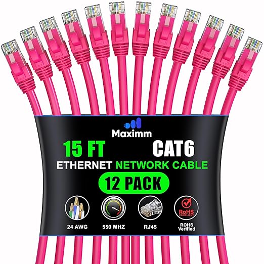 Maximm Cat 6 Ethernet Cable - 15 ft by MaximmCable