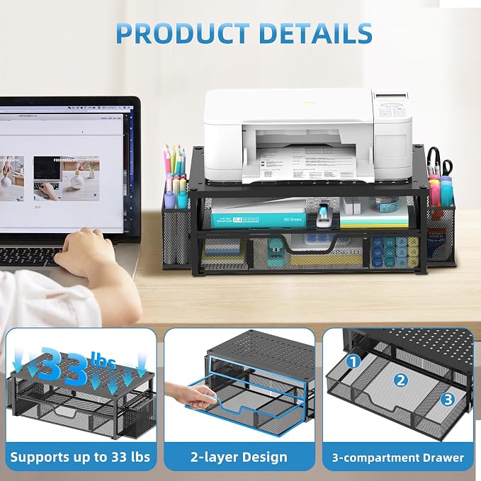 SUPEASY Printer Stand for Desk - Image 4