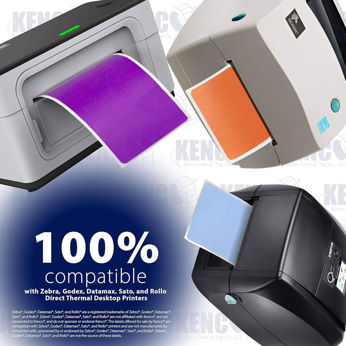 4" X 6" Direct Thermal Perforated Stickers Labels for Shipping Labels, Inventory, and Color Coding - Compatible with Zebra, Rollo, Godex and More (Orange, 48 Rolls)
