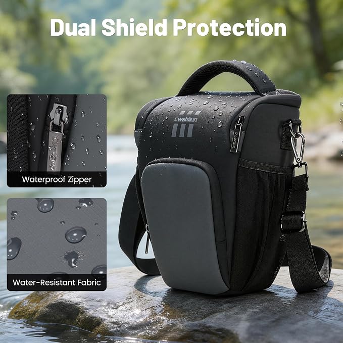 Cwatcun Camera Sling Bag, Compact DSLR Waterresistant Shoulder Bag - Image 5