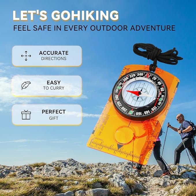 Compass Hiking Survival, Wilderness Survival Compass - Image 4