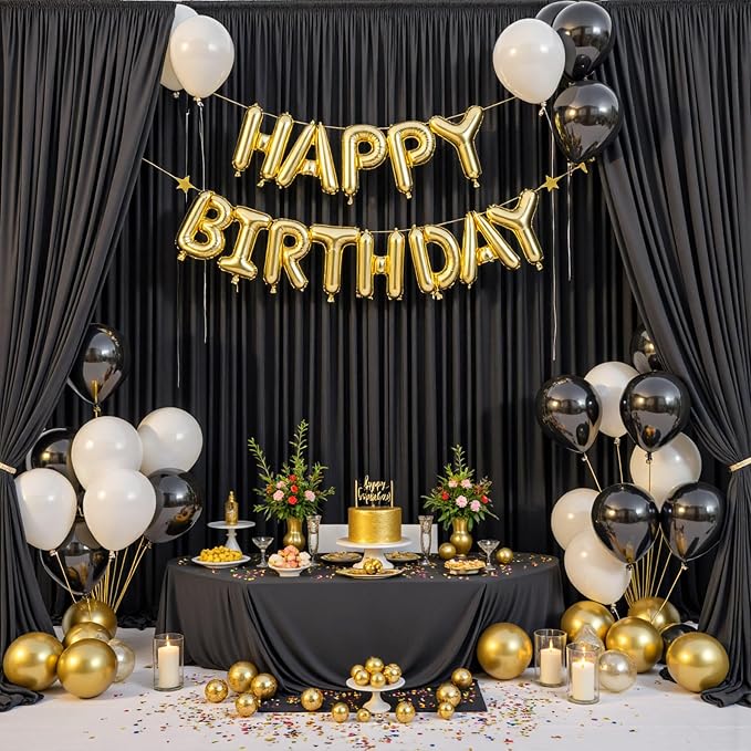 20ftx12ft Wrinkle Free Black Backdrop Curtains - Image 6