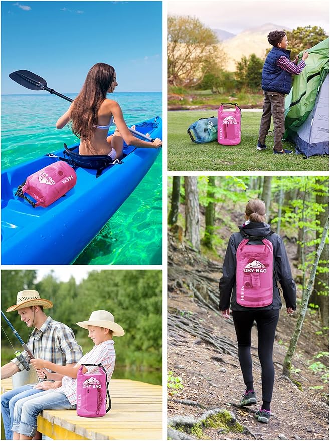 HEETA Dry Bag Waterproof for Women Men, 5L/10L/20L/30L/40L Roll Top Lightweight - Image 6