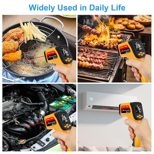 Non-Contact Infrared Thermometer Gun, High Accuracy -58°F to 1472°F, Adjustable - Image 6