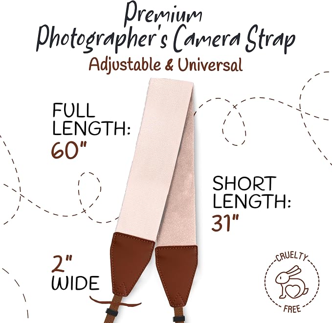 Art Tribute Camera Strap For Photographers Padded Universal Fit Neck Shoulder & - Image 5