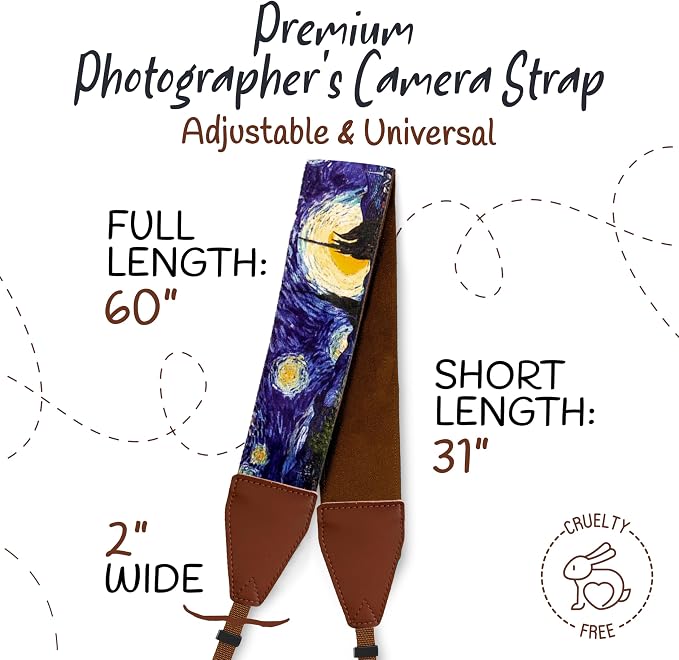 Camera Strap, Vintage Embroidered Neck Shoulder & Crossbody Camera Strap - Image 5