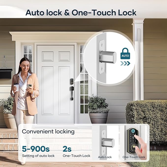 SMONET Front Door Lock Set Keyless Entry, Smart Door Lock - Image 6