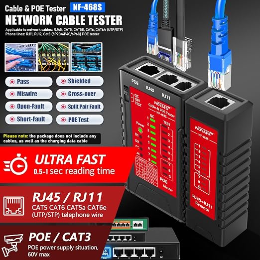 NF-468S RJ45 Network Cable Tester - Image 2