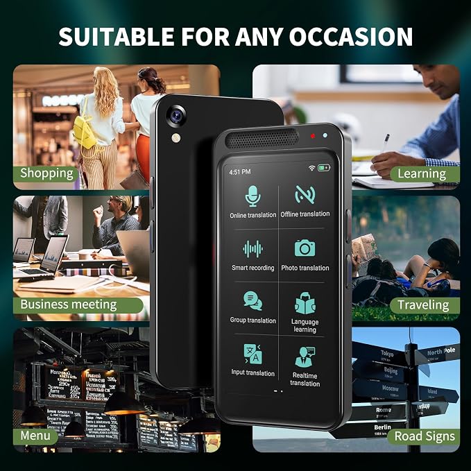 Language Translator Device No WiFi Needed, VORMOR Upgraded AI Translator Two - Image 6