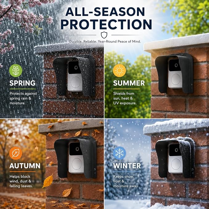 Ring Doorbell Cover Weatherproof, Large Metal Ring Doorbell Protector, Access - Image 3