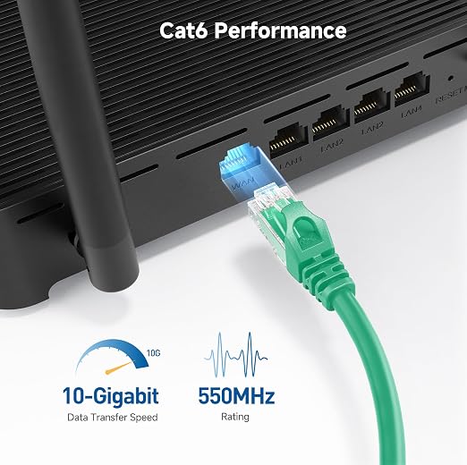 Cable Matters 10Gbps 5-Pack Snagless Cat 6 Ethernet Cable - 7ft - Image 3