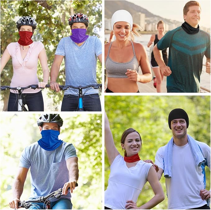 Geyoga 6 Pieces Summer UV Protection Cooling Neck Gaiter Face Clothing Neck - Image 6