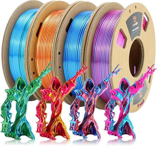 LOVOON 3D PLA Filament 1.75mm Bundle, Dual Colors 3D Printer Filament Bundle by LOVOON
