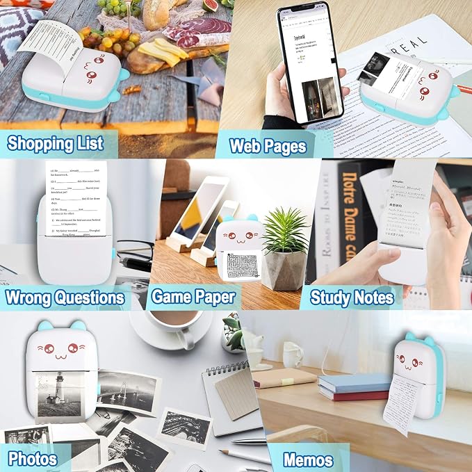 Portable Printer, Mini Pocket Wireless Bluetooth Thermal Printers - Image 3