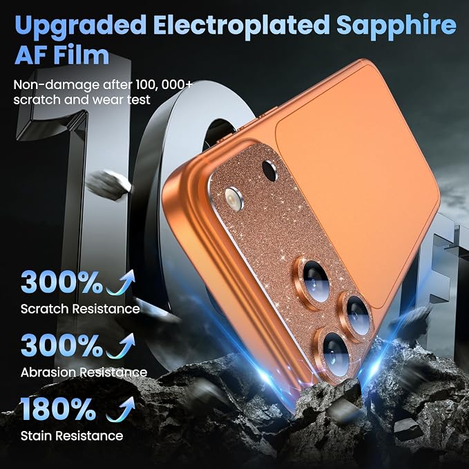 Uyiton for iPhone 17-Pro-Max Camera-Lens Protector: Bling Metal Tempered Glass - Image 6