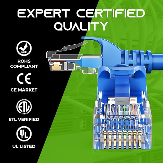 GEARit Cat 6 Ethernet Patch Cable 15 ft Blue - Image 7