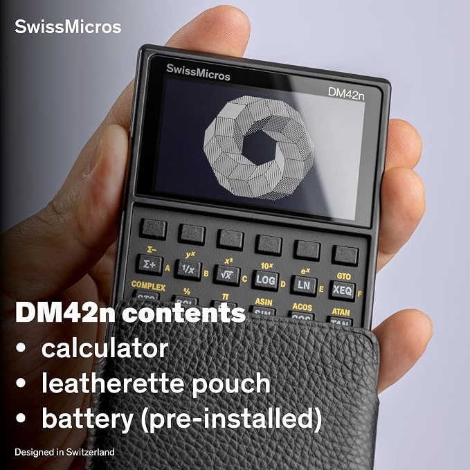 SwissMicros DM42n RPN Calculator – HP 42S Software, 316L Stainless Steel Casing - Image 3