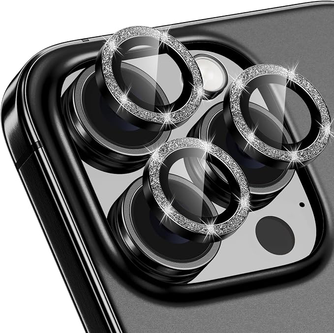 for iPhone 16 Pro/16 Pro Max Camera Lens Protector Bling Individual Metal by Xfilm