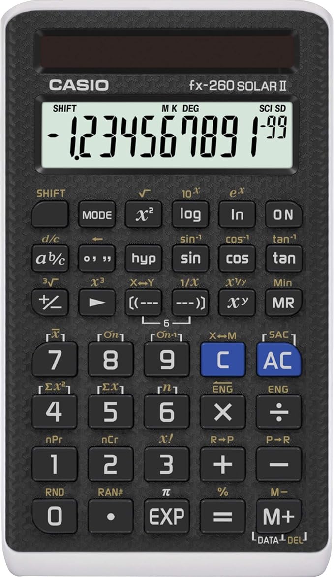 Casio fx-260 Solar II Scientific Calculator | 10-Digit Display | Fraction & by Casio