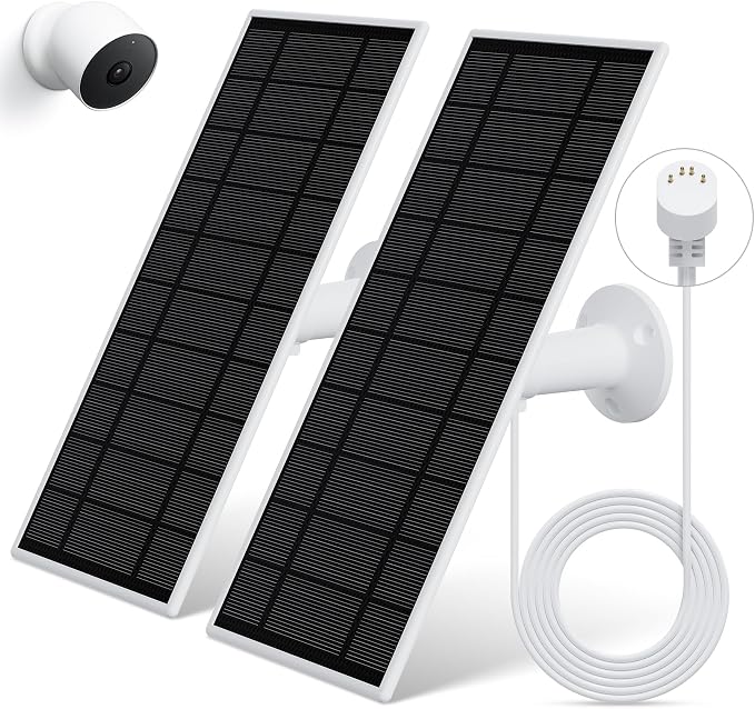 Solar Panel for Google Nest Camera, Flexible Solar Panels by Loqdivr