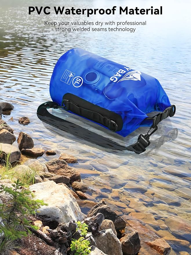 HEETA Dry Bag Waterproof for Women Men, 5L/10L/20L/30L/40L Roll Top Lightweight - Image 3