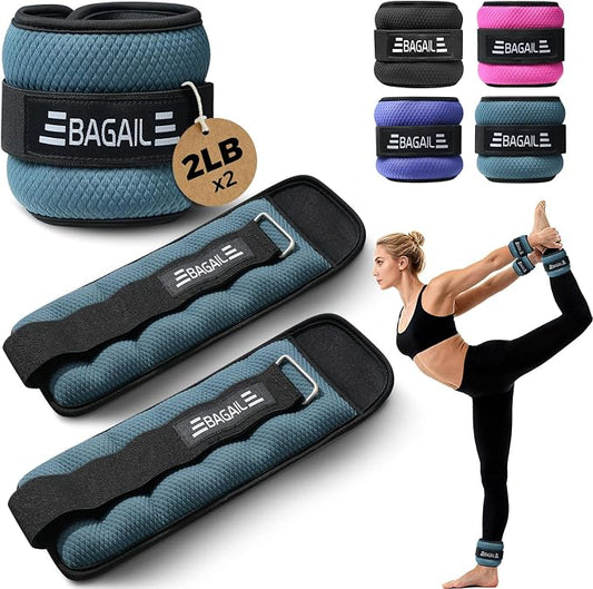 BAGAIL Ankle Wrist Weights for Women & Men, One Pair of 1/2/4/6/8/10 LBS by BAGAIL