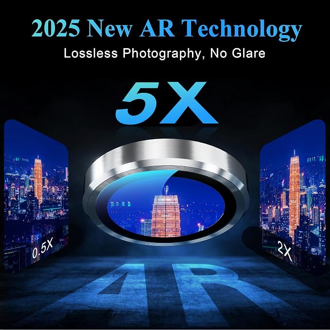 YWXTW Camera Lens Protector for iPhone 17 Pro/iPhone 17 Pro Max, Tempered Glass - Image 4