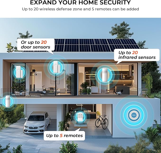 PGST Wireless Alarm System for Home Security, DIY WiFi Alarm Siren Systems - Image 5