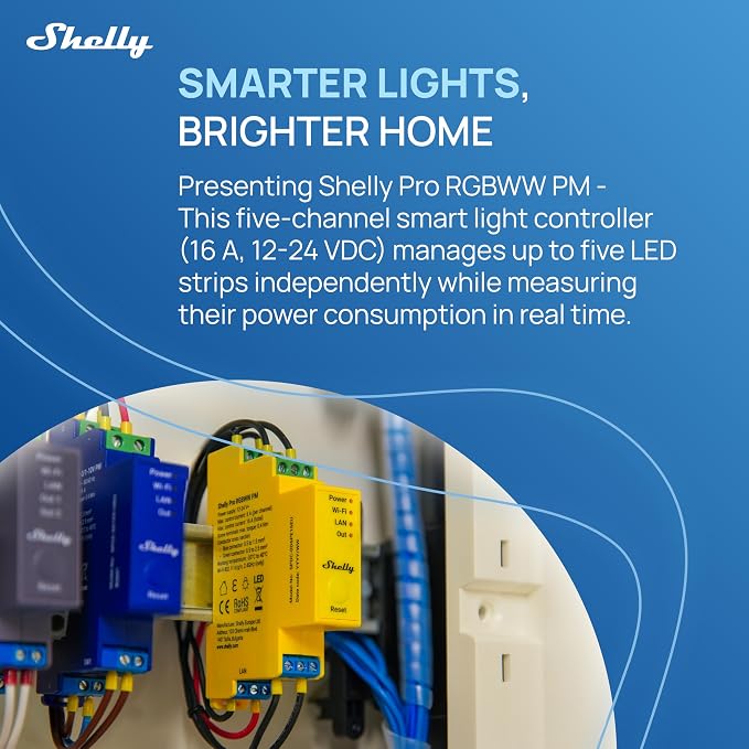 Shelly Pro RGBWW PM | Wi-Fi & LAN Smart Remote Control - Image 3