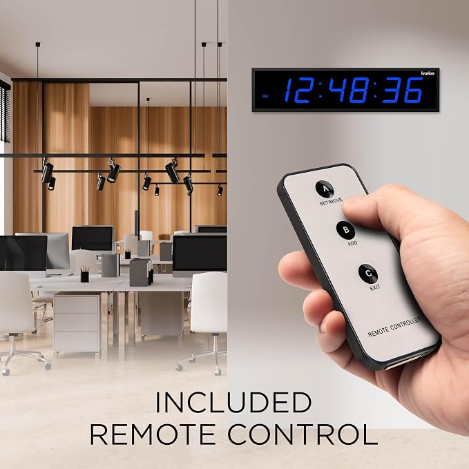 Ivation Oversized Large Digital Wall Clock - Image 5