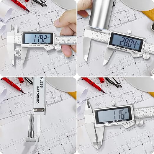 Digital Caliper Measuring Tool, IP54 Waterproof Stainless Steel Vernier Caliper - Image 7