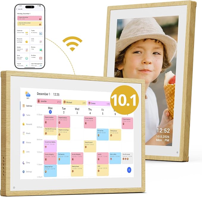 Dragon Touch Digital Calendar 10 inch, Electronic Wall Calendar by DragonTouch