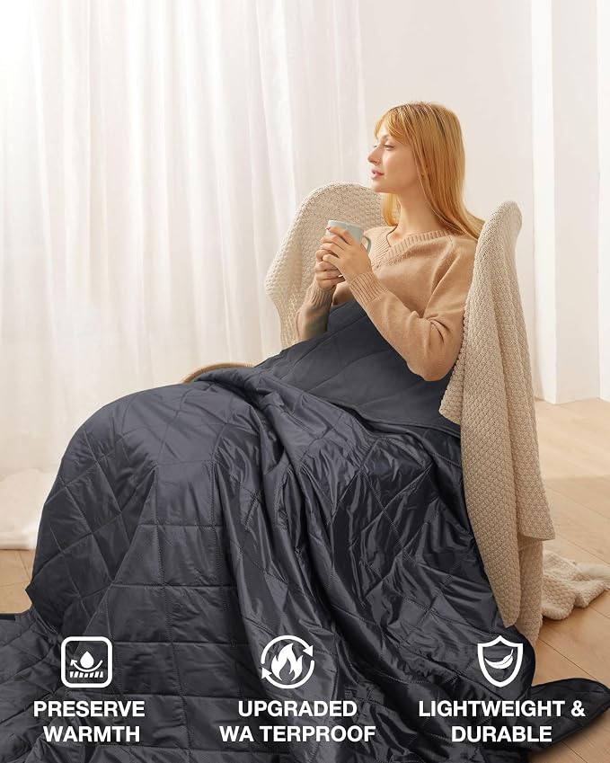 DUKUSEEK Waterproof Stadium Blanket（NO Hood）, Outdoor Blankets Waterproof - Image 2