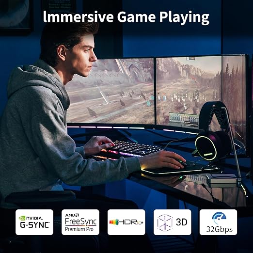 RUIPRO DisplayPort Cable 1.4, 8K Fiber Optic DP Cable 100ft, Supports 32.4Gbps - Image 5