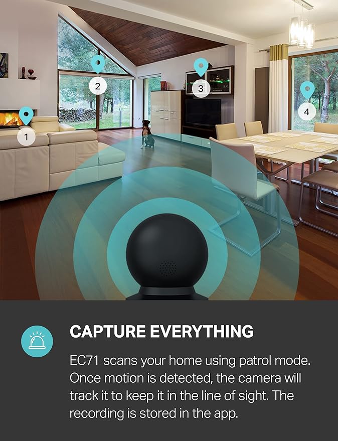 Kasa 1080p Indoor Pan/Tilt Wired Security Camera - Image 3