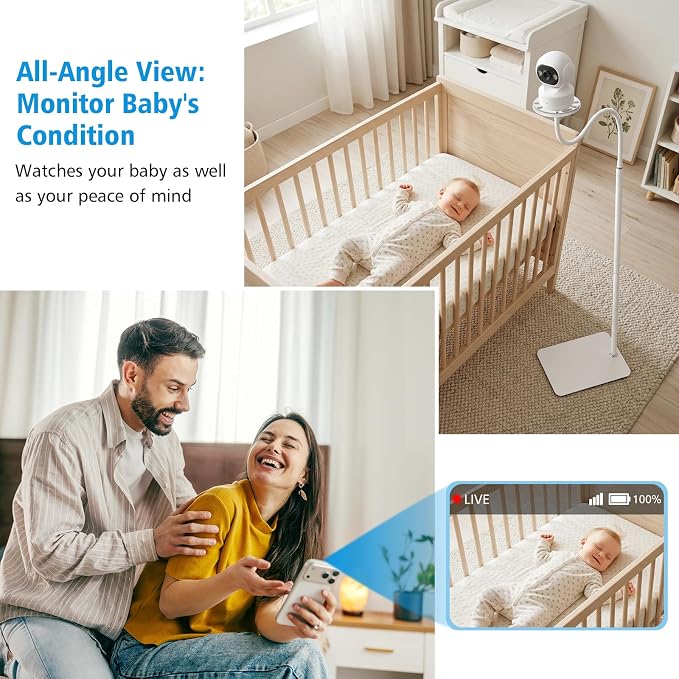 Baby Monitor Floor Stand Holder Mount Universal Baby Camera Stand - Image 6