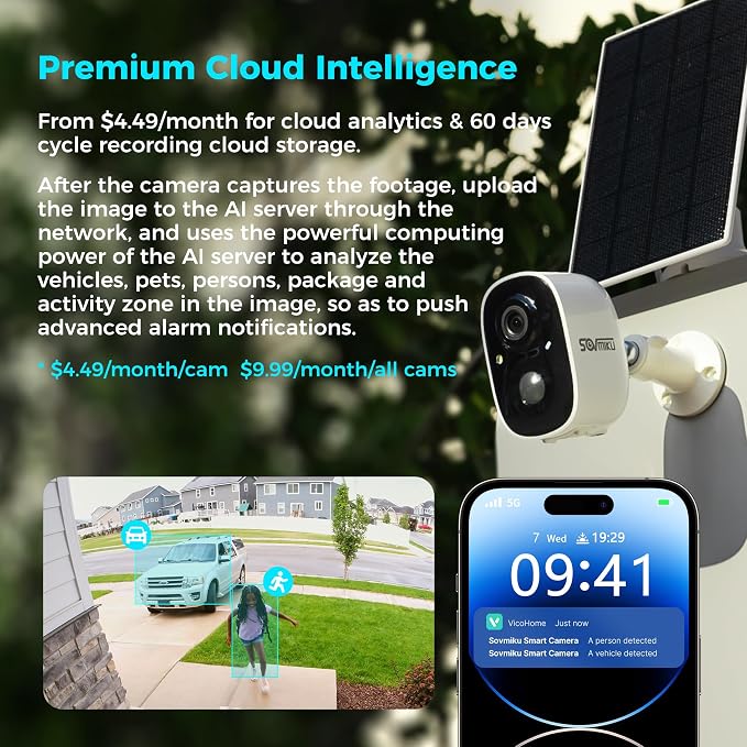 Vicohome 2CG6 Best 2K Solar Security Camera Wireless Outdoor System, No NVR - Image 4