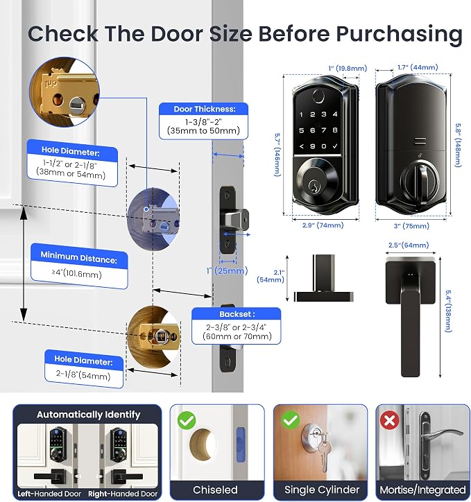 Veise VE017-B Fingerprint Smart Lock - Image 9