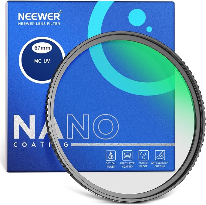 NEEWER 67mm MC UV Protection Filter 24 Layer Multi Resistant Nano Coatings/HD by Neewer