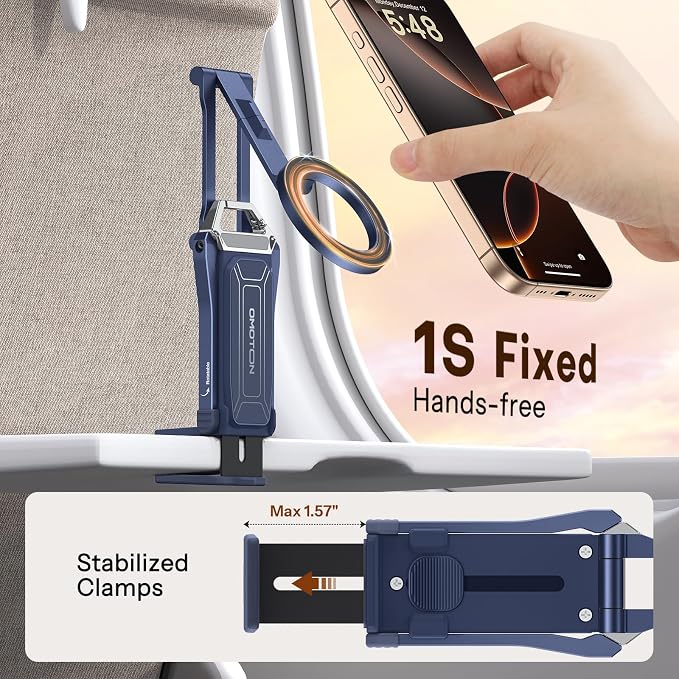 OMOTON TP02 360°Rotating for MagSafe Tripod Mount, Adjustable Aluminum Magnetic - Image 3