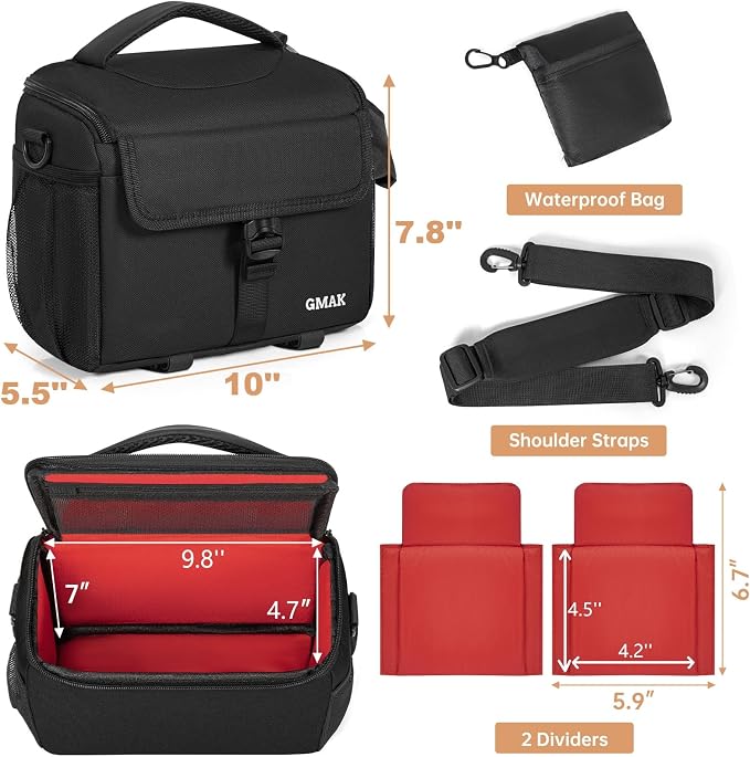 GMAK Waterproof Camera Bag for Photographers, Anti-shock Camera Shoulder Bags - Image 6