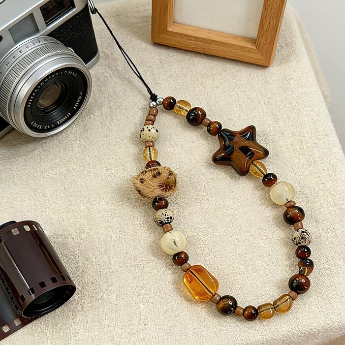 Cute Beaded Camera Wrist Strap for Phone, Digital Camera Charm Lanyard - Image 4