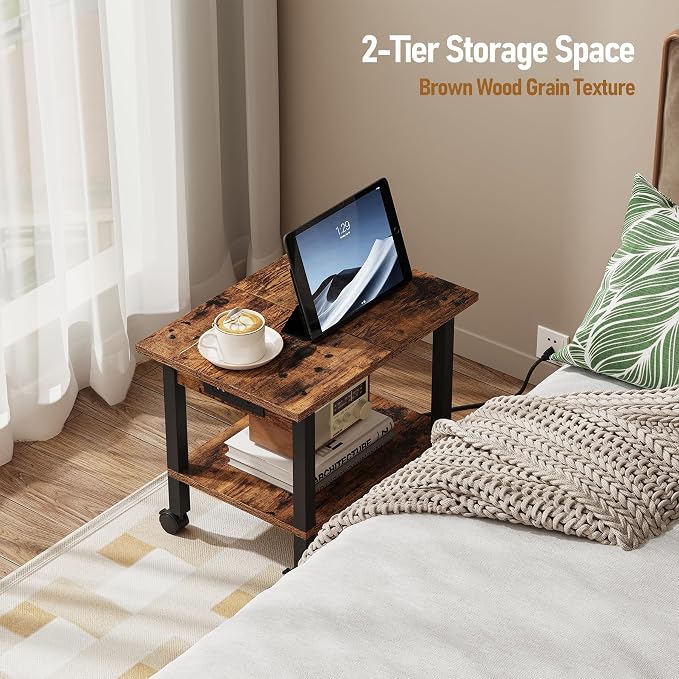 TUTOTAK 2 Tier Printer Stand, Rolling Printer Cart - Image 7