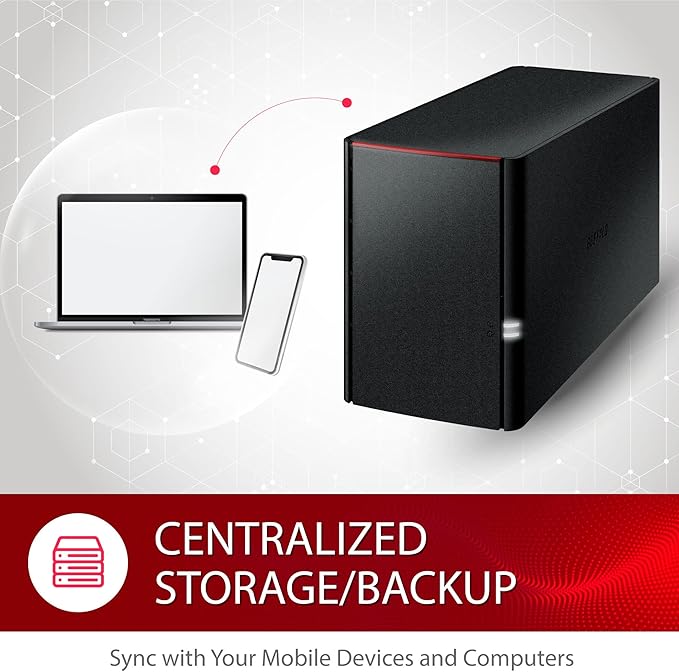 BUFFALO LinkStation SoHo 220 2-Bay Personal Cloud Office NAS 8TB - Image 5