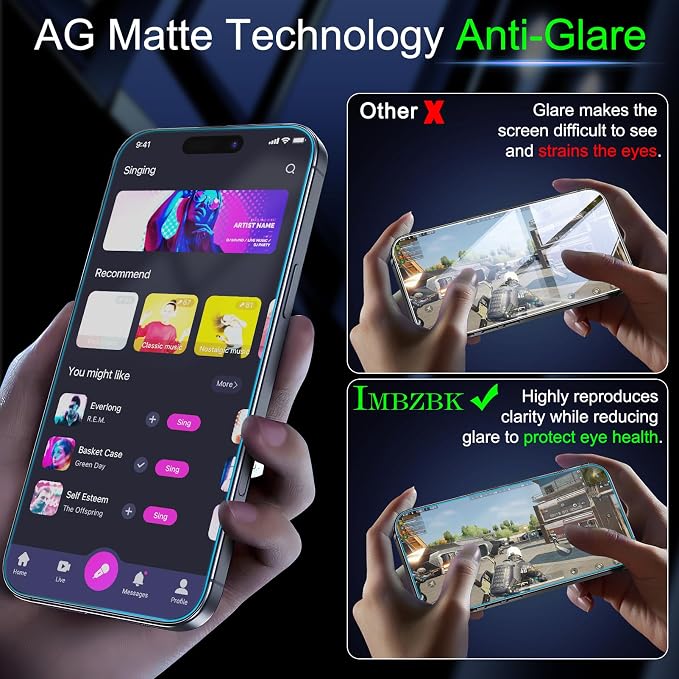IMBZBK 3 Pack Matte Screen Protector - Image 4