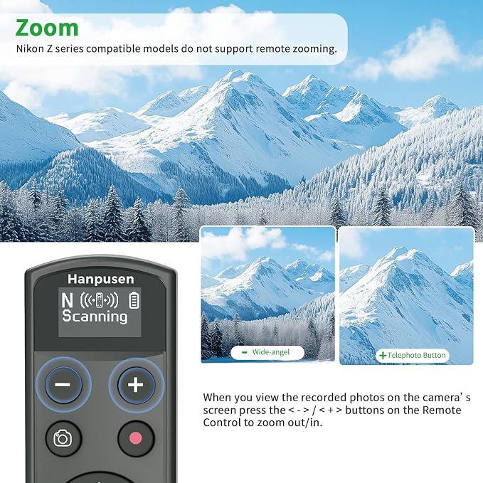 for Nikon Rechargeable Shutter Release, Wireless Camera Remote Control - Image 4