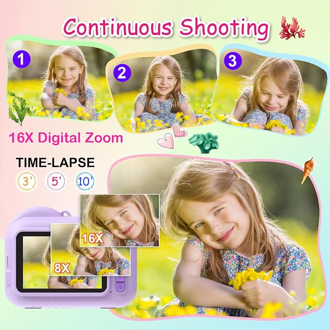 Kids Camera Instant Print, 3.5 Inch Screen Kids Digital Camera Instant - Image 5