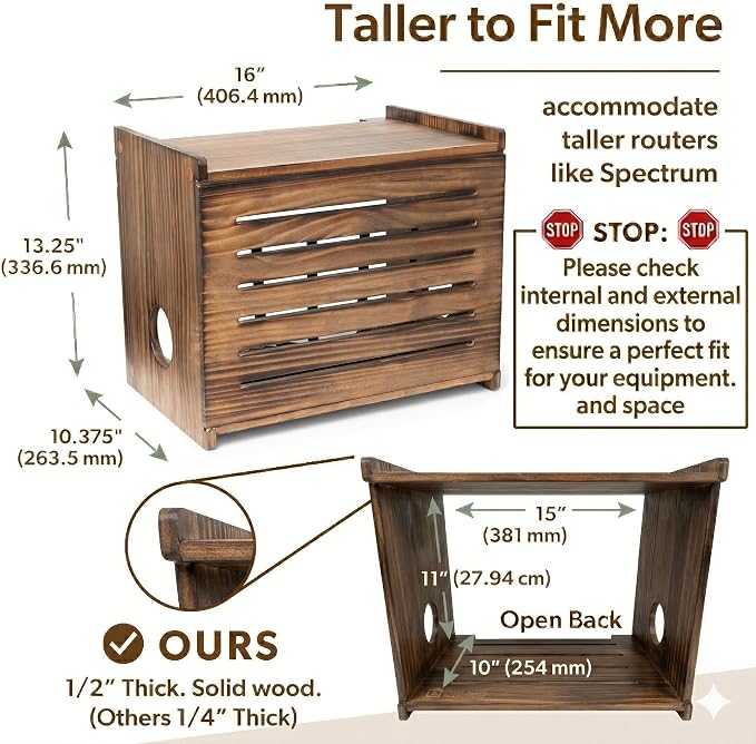 Wooden WiFi Router Storage Box - Image 3