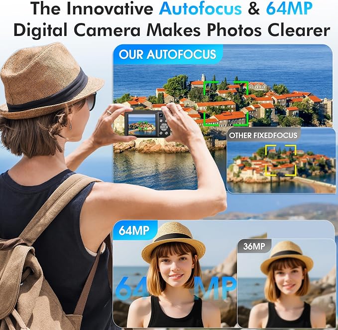 4K Digital Camera, 64MP Autofocus Vlogging Camera - Image 3
